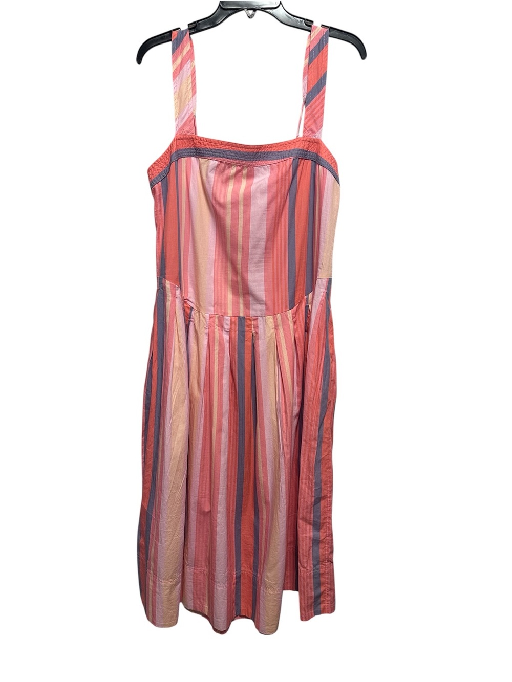 Free People Pink Multistripe Square-Neck Midi Dress - Picture 3 of 7
